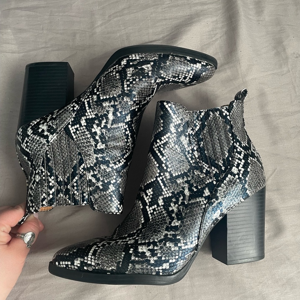 Snake Skin Booties